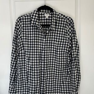Gingham blue and white J Crew shirt